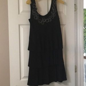 Tiana B black ruffled dress
